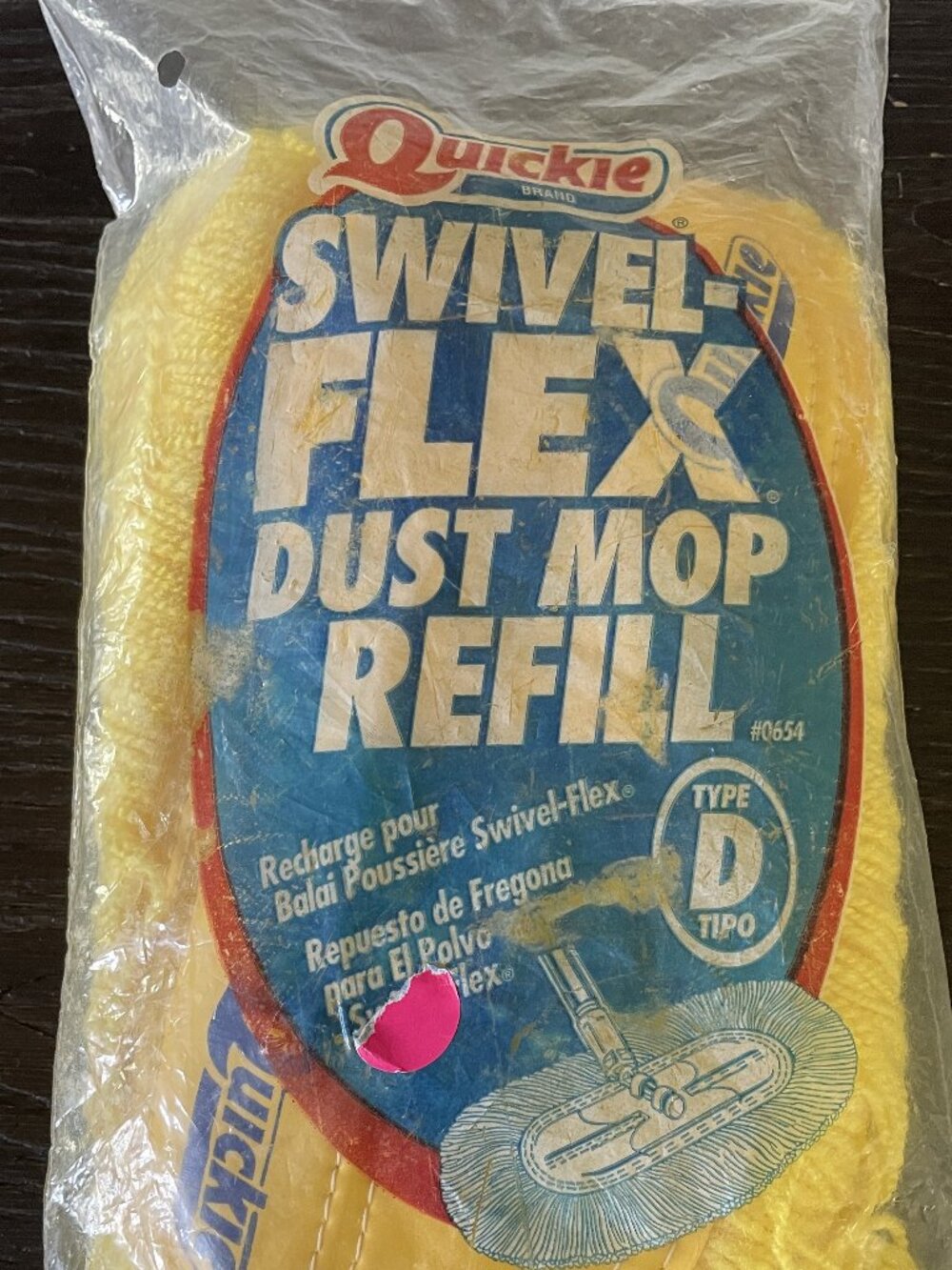 Quickie Brand Swivel Flex Dust Mop Refill Type D NOS